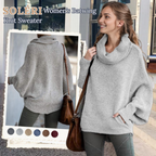 SOLÉRI Women’s Batwing Knit Sweater – Soft Cowl Neck with Pockets