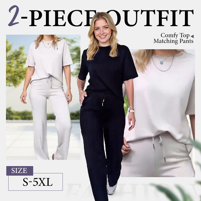 Soleri™ Women’s Chic Two-Piece Set – Modern Top & Matching Pants