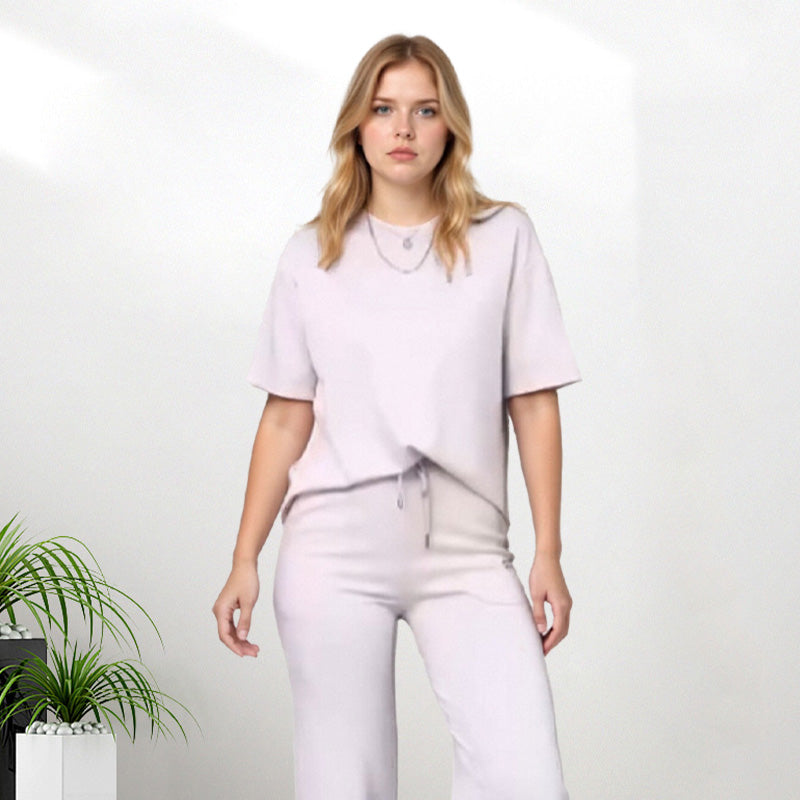Soleri™ Women’s Chic Two-Piece Set – Modern Top & Matching Pants