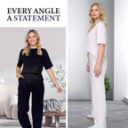 Soleri™ Women’s Chic Two-Piece Set – Modern Top & Matching Pants