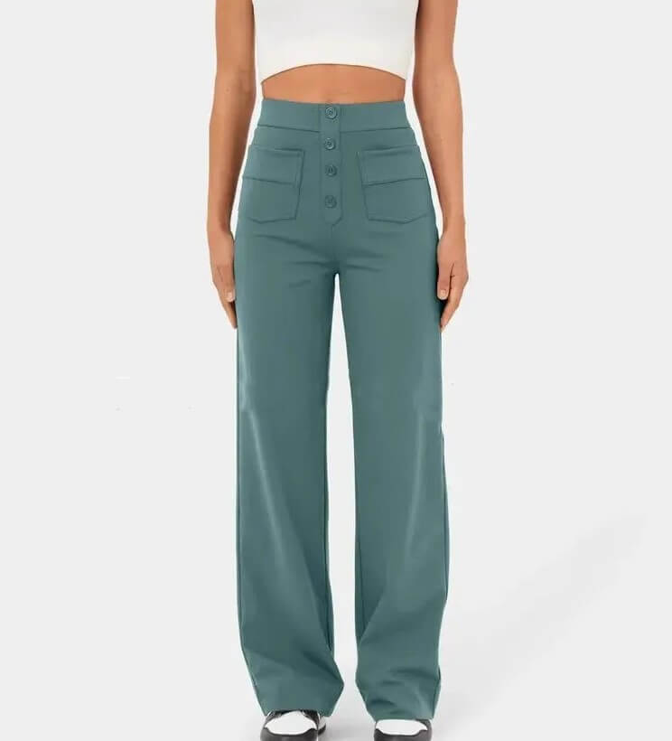 Soleri™ High-Waist Straight Pants – Elegant Everyday Comfort