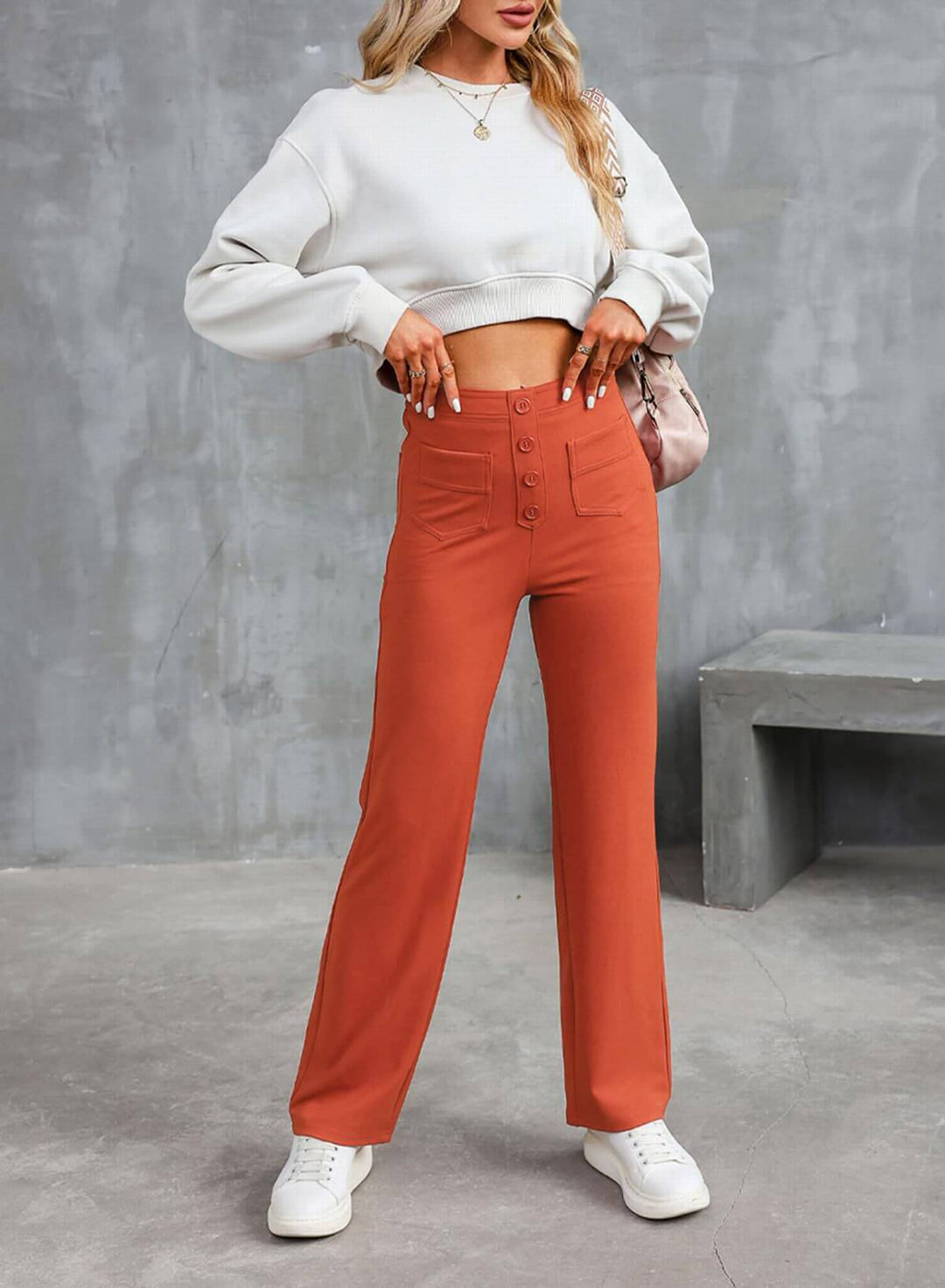 Soleri™ High-Waist Straight Pants – Elegant Everyday Comfort
