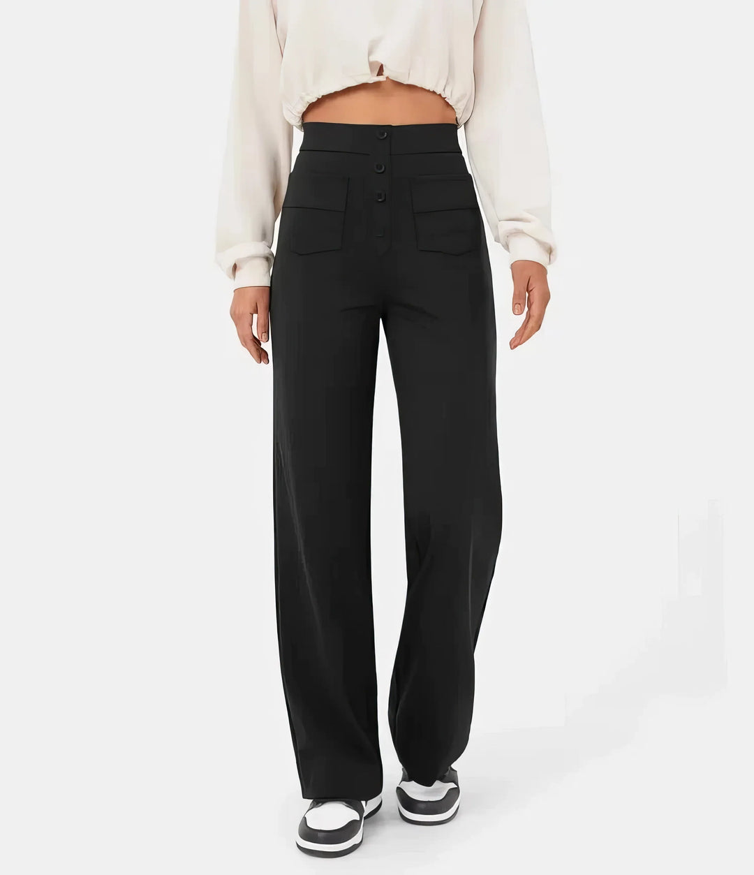 Soleri™ High-Waist Straight Pants – Elegant Everyday Comfort