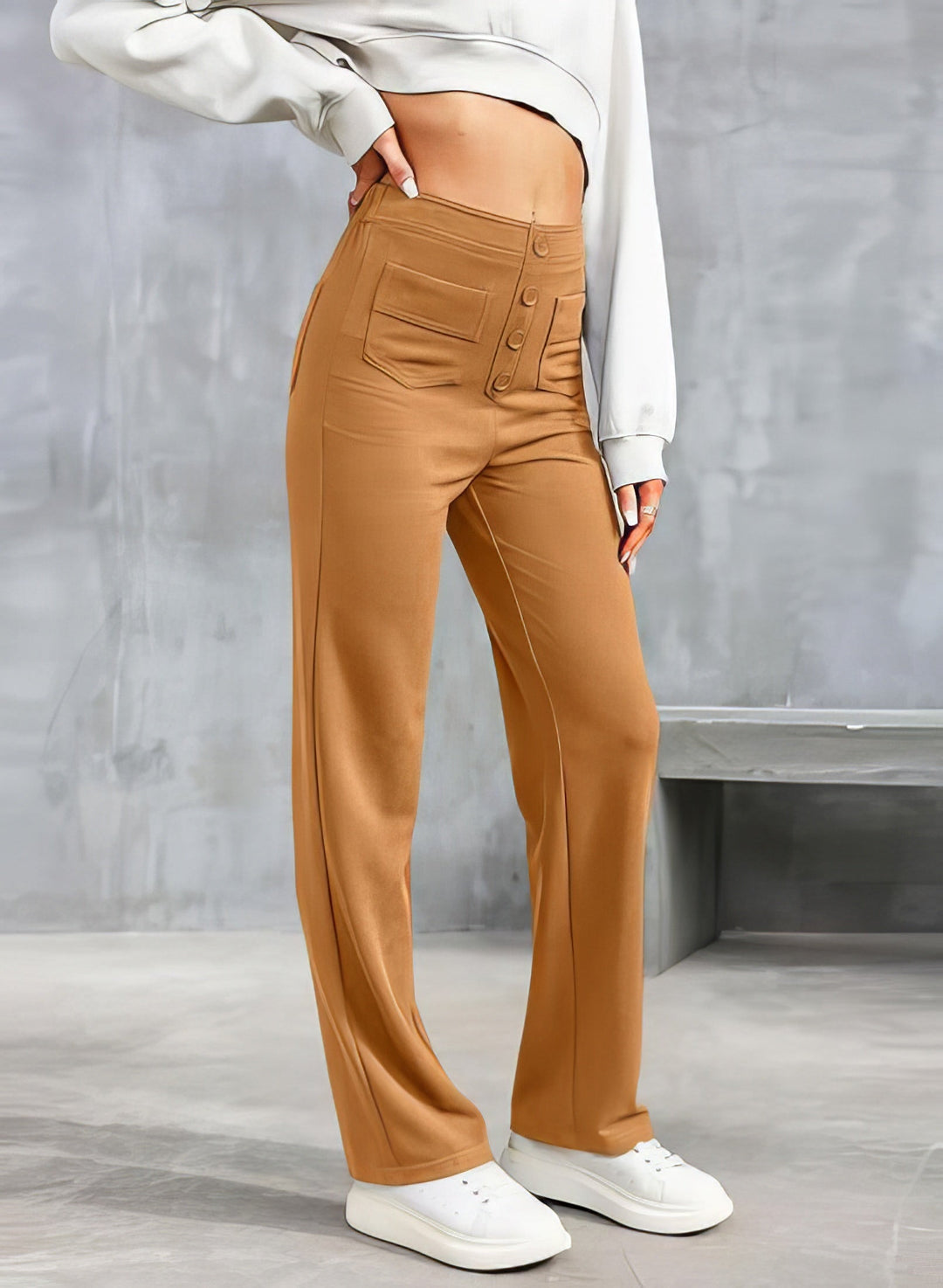 Soleri™ High-Waist Straight Pants – Elegant Everyday Comfort