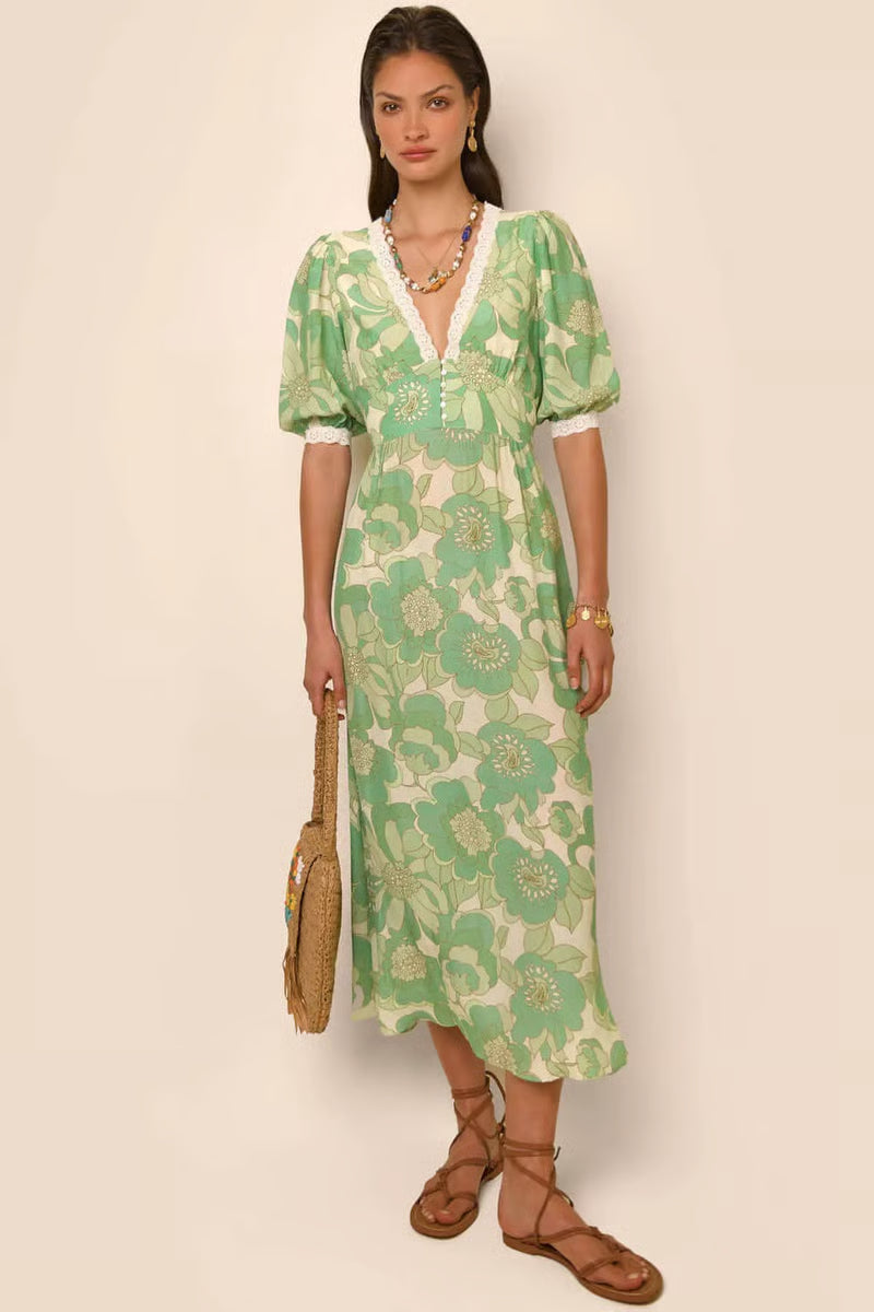 Kaia Juniper Midi Dress