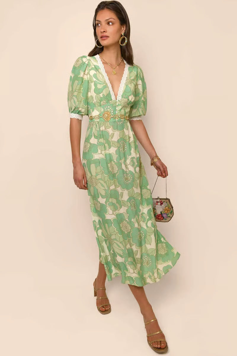 Kaia Juniper Midi Dress