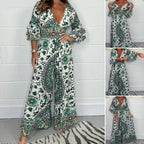 Jumpsuit met V-hals en bedrukking