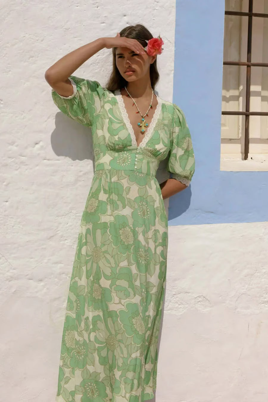 Kaia Juniper Midi Dress