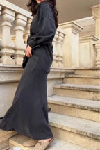 Soleri™ Tie-Waist Shirt & Skirt Set – Effortless Layers for Aussie Days
